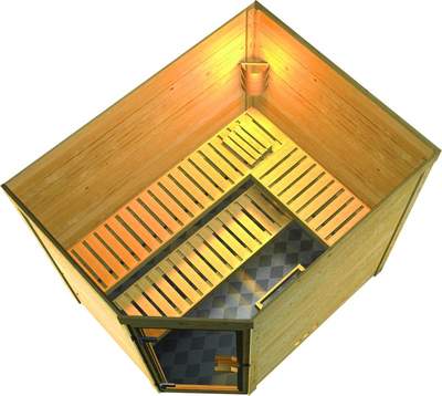 Neue groen Sauna mit 3 Bnken 237 CM breit